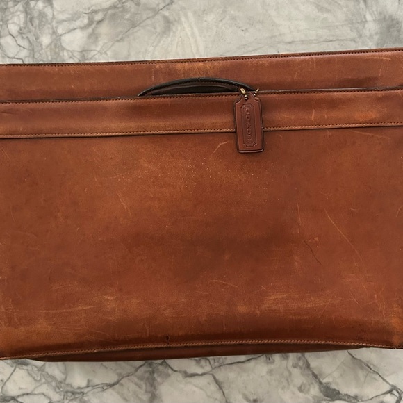 ***SOLD*** VTG 80’s Coach Briefcase British Tan Leather USA No. 1165-364 - Picture 3 of 16